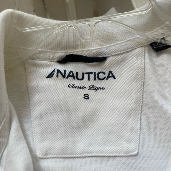 NAUTICA 100% PIQUE COTTON POLO SHIRT size S - Picture 3 of 5